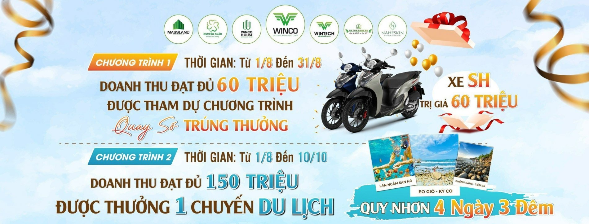 CTKM2 -  CHƯƠNG TRÌNH QUAY SỐ TRÚNG THƯỞNG XE SH TRỊ GIÁ 60 TRIỆU