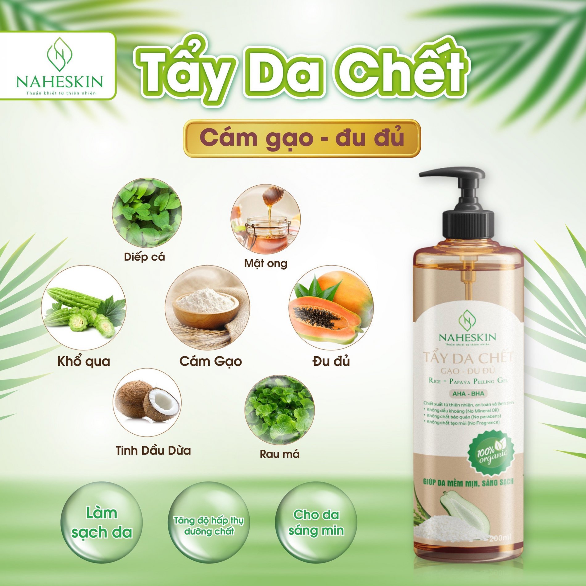 Tẩy da chết Gạo - Đu Đủ