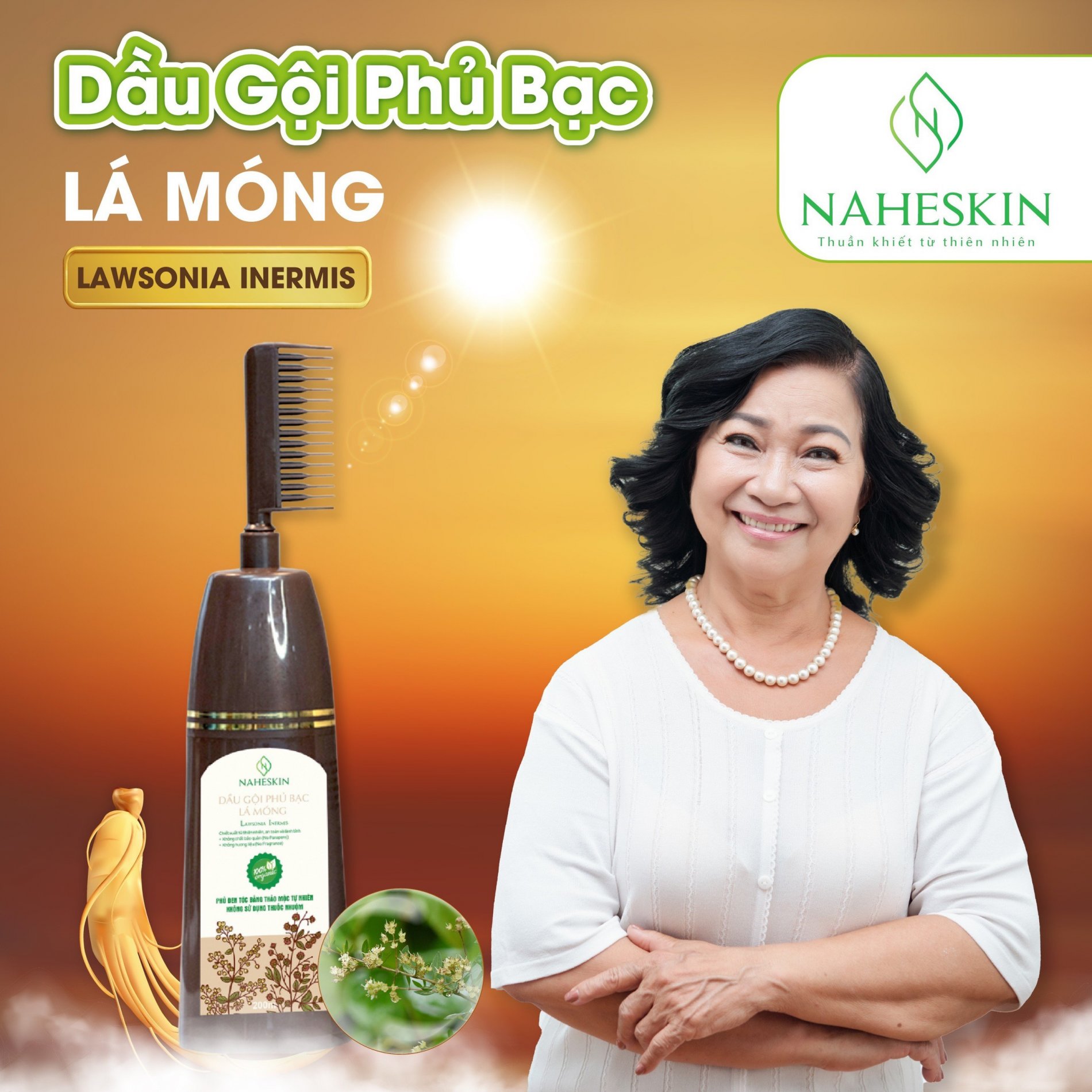 Dầu gội phủ bạc Lá Móng