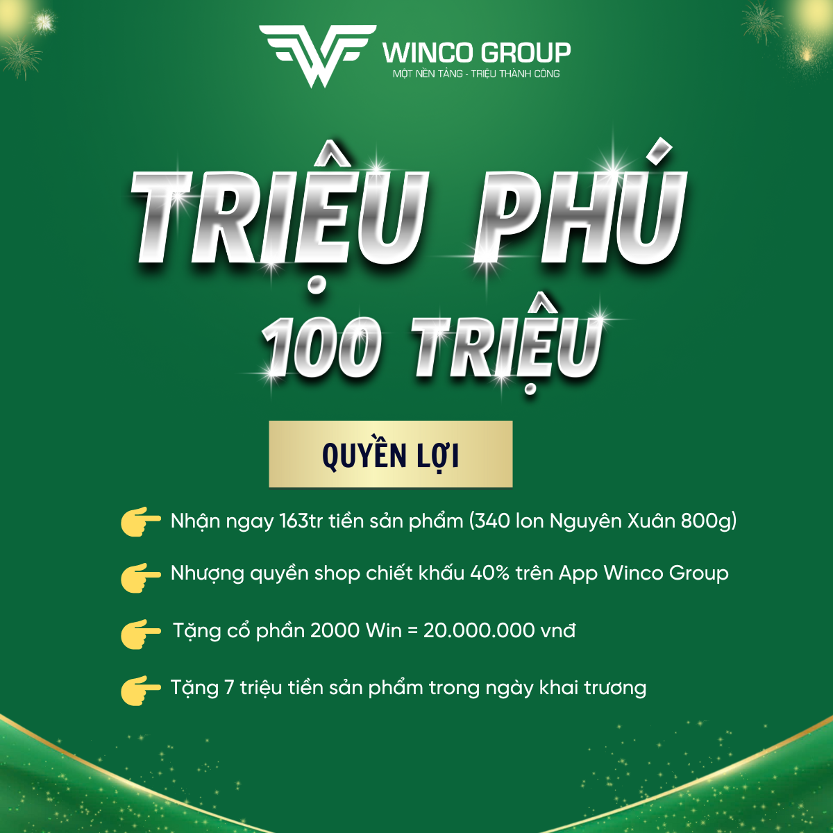 Triệu Phú Kim Cương Winco Group 